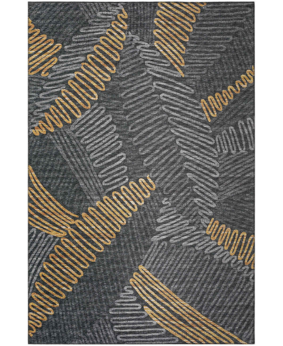 D Style Buttes BTS11 5' x 7'6in Area Rug - Onyx