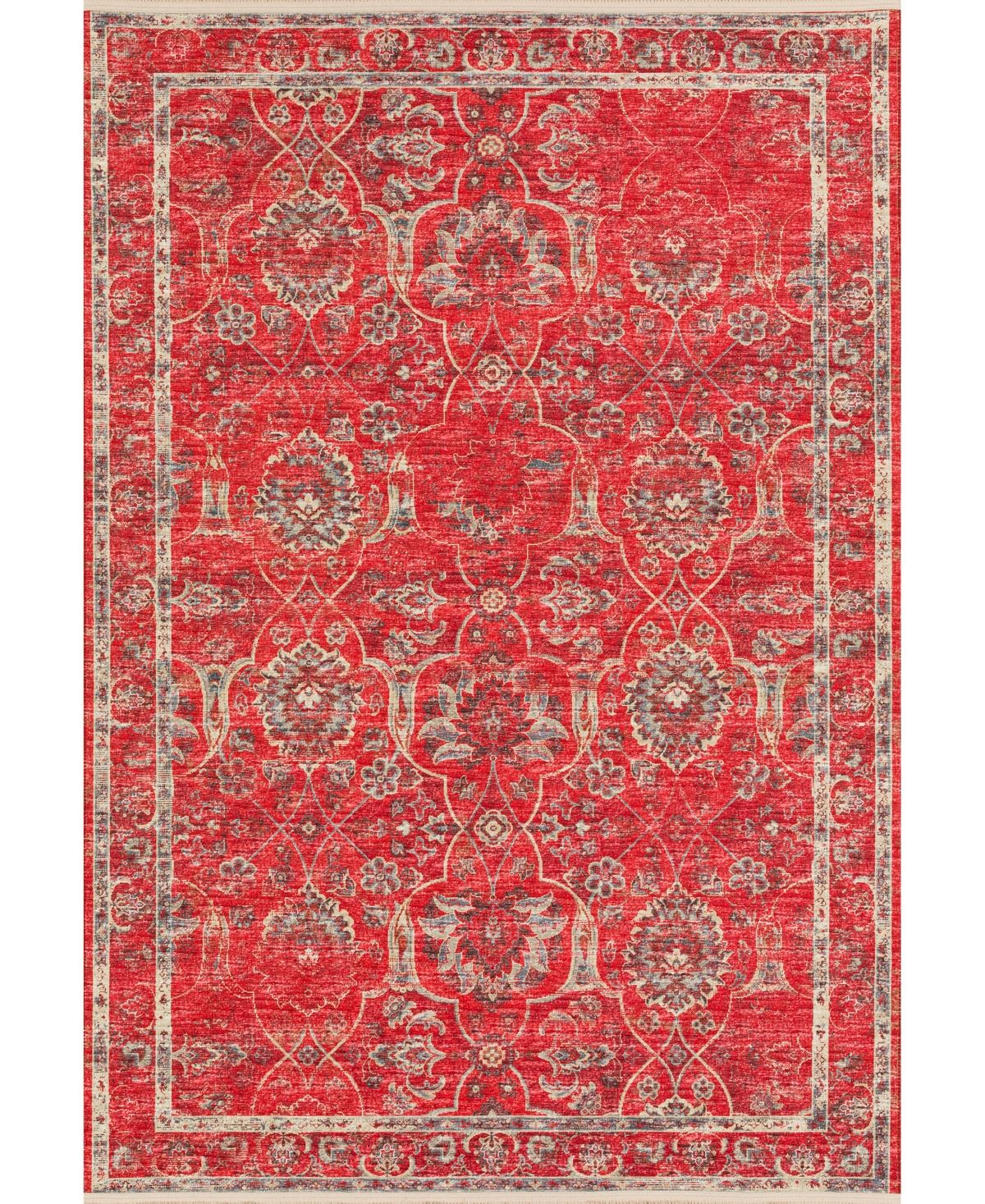 D Style Ionic IOC5 5' x 7'6in Area Rug - Red