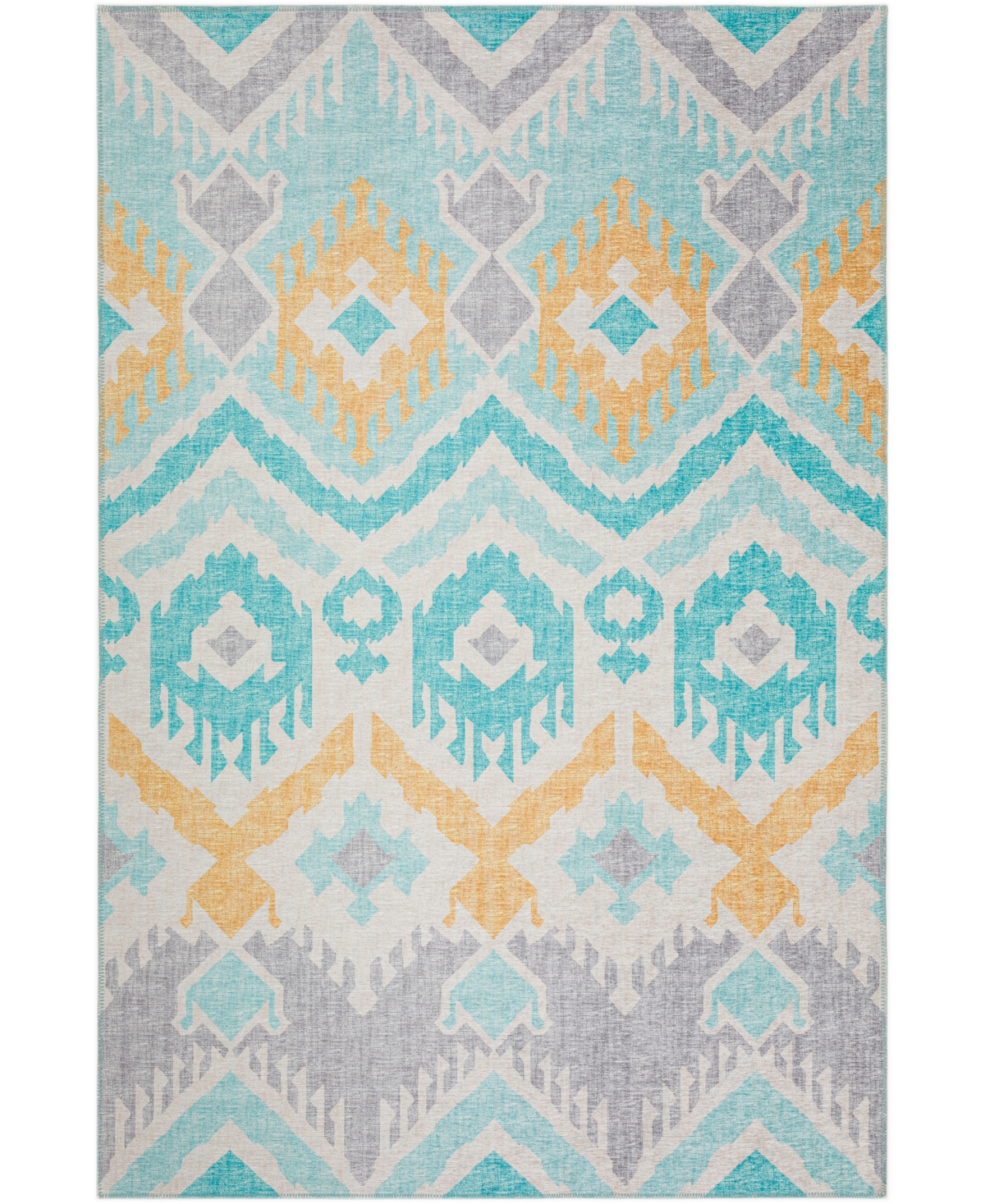 D Style Buttes BTS2 8' x 10' Area Rug - Aqua