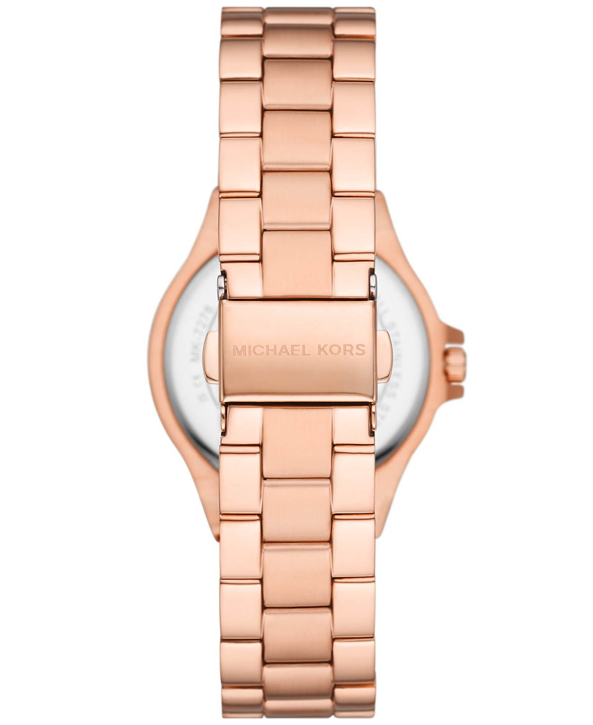 Shop Michael Kors Women's Mini-lennox Three-hand Rose Gold-tone Stainless Steel Bracelet Watch 33mm