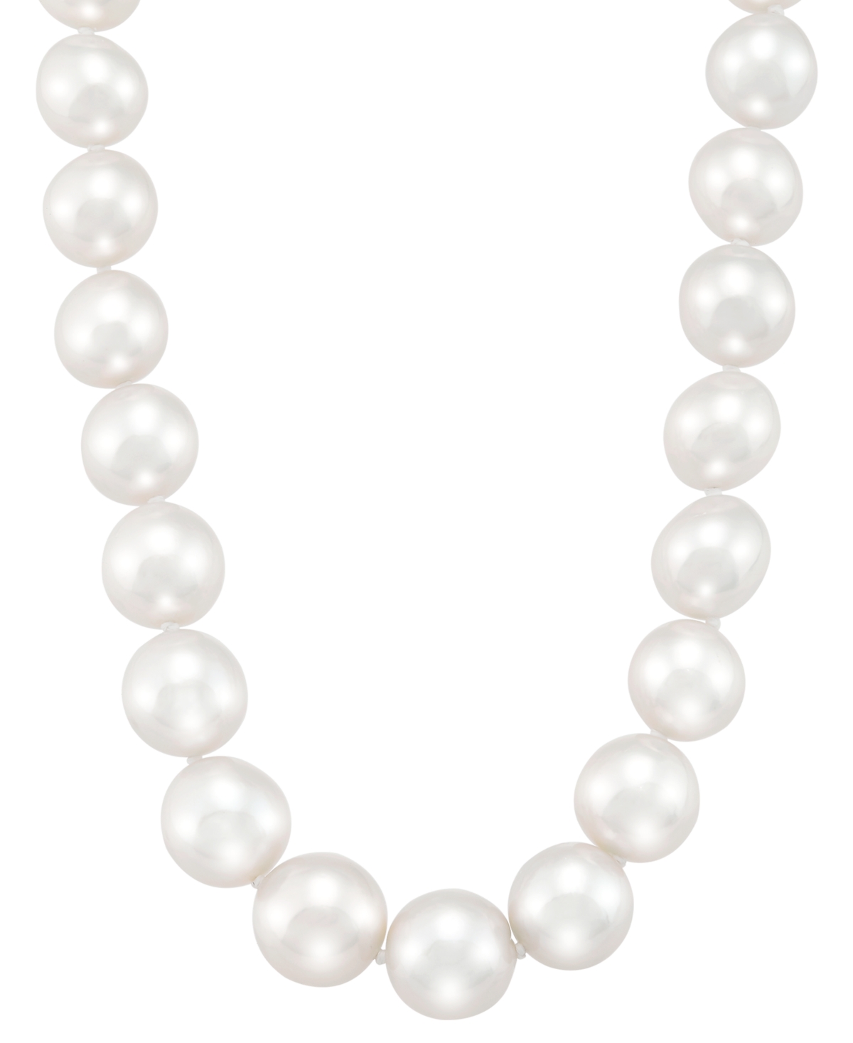 Cultured Freshwater Pearl (10-12mm) 18" Collar Necklace - Gold