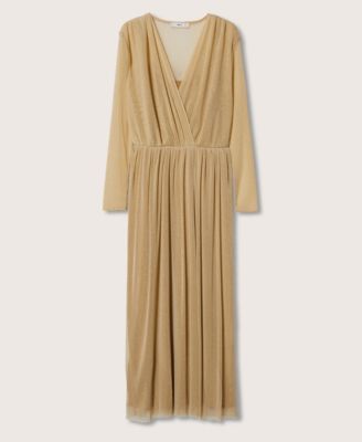 mango metallic dress MANGO Women's Tulle Metallic Dress