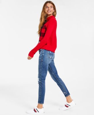 Tommy Jeans Women's Long-Sleeve Plaid 