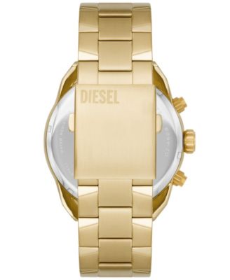 Men's Spiked Gold-Tone Stainless Steel Bracelet Watch, 49mm