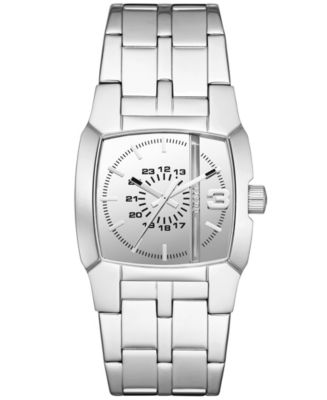 Diesel Men's Cliffhanger Silver-Tone Stainless Steel Bracelet