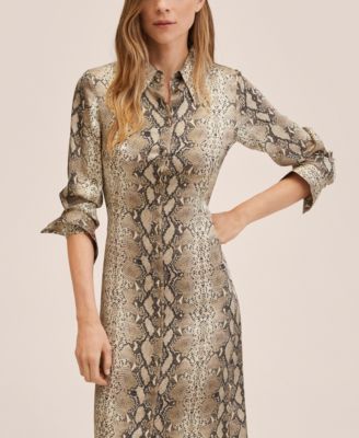 mango animal print shirt dress Mango Leopard Print Shirt Dress Leopard-print Shirt Dress Women MANGO  Myanmar