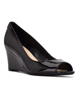 Nine west black wedges online