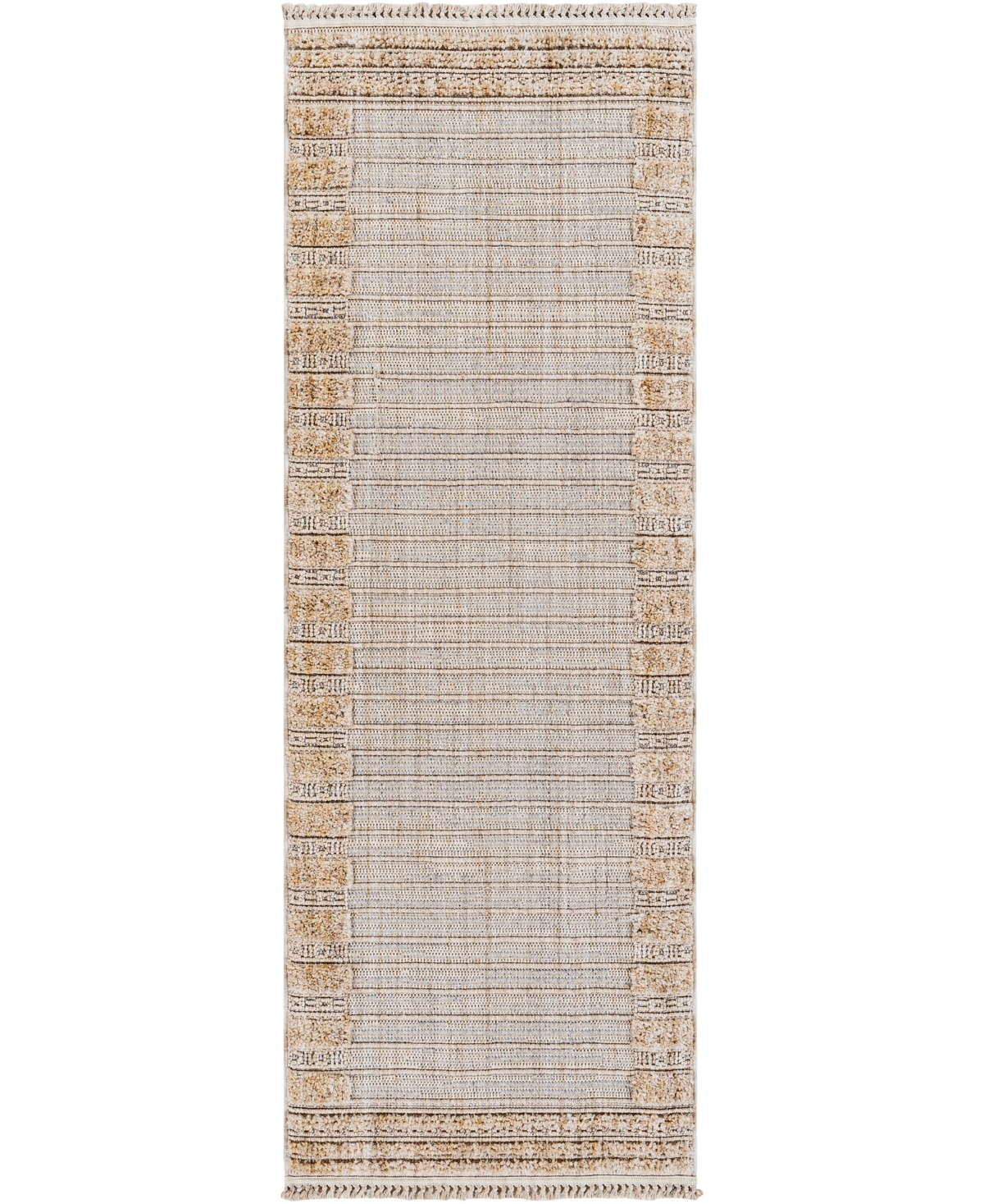 Surya Zaragoza Zrz-2302 2'7in x 7'3in Runner Area Rug - Gray, Cream