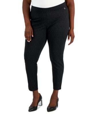 Calvin Klein - Plus Size Herringbone-Pattern Leggings