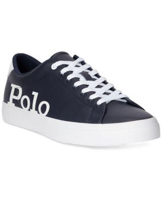 【送料&関税込】Polo Ralph Lauren Leather Sneaker With Logo Polo Ralph Lauren Men's Longwood Logo Leather Sneakers - Macy's
