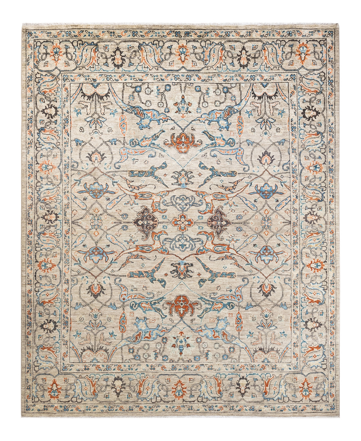 Adorn Hand Woven Rugs Serapi M1971 8' X 9'10" Area Rug In Ivory