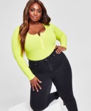 Yellow Bodysuits Plus Size Tops - Macy's