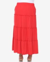 MBJ WB829 Womens Flirty Flare Skirt XXL RED