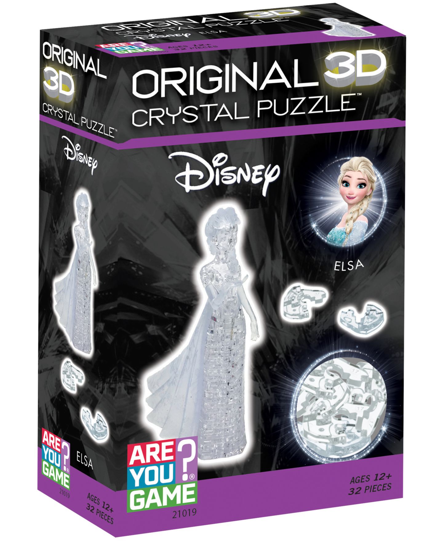 Детский пазл Areyougame 3D Crystal Disney Elsa 32-Piece Puzzle, Ages 12+ — фото 2