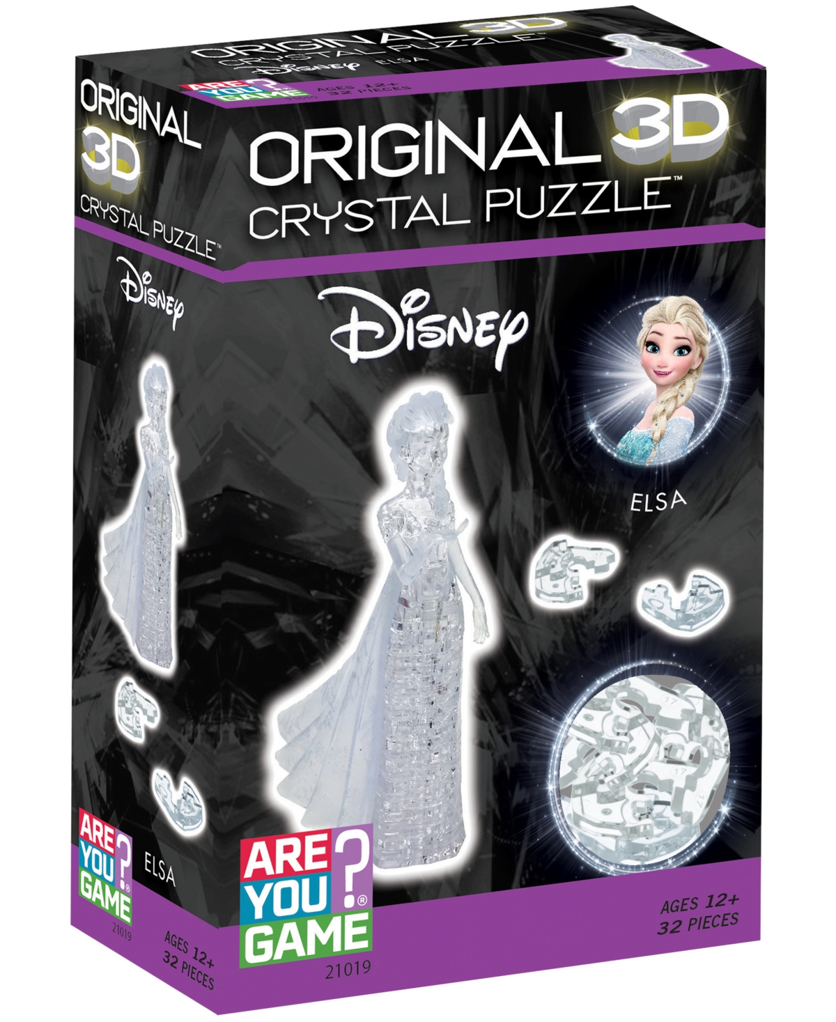Shop Areyougame 3d Disney Elsa Crystal Puzzle Set, 32 Piece In White