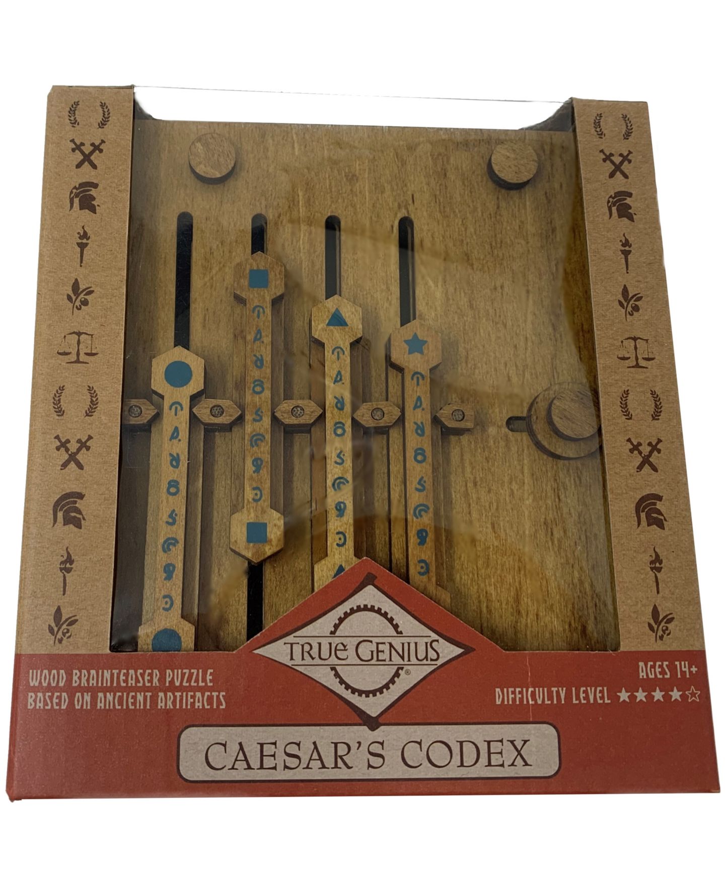 Детский пазл Project Genius Caesar's Codex 3D Wooden Brainteaser Puzzle, Ages 14+ — фото 2
