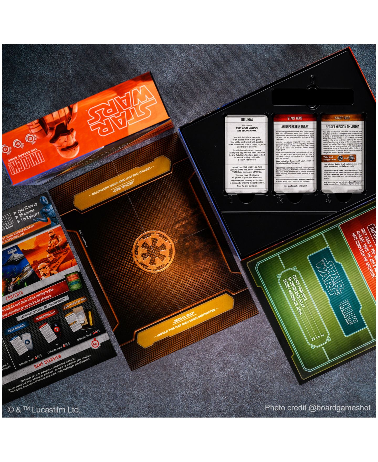 Детские настольные игры Space Cowboys Unlock! Star Wars 193 Piece Board Game, Ages 10+ — фото 4