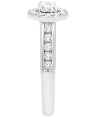 Diamond Halo Engagement Ring (3/4 ct. t.w.) in 14k White or Yellow Gold