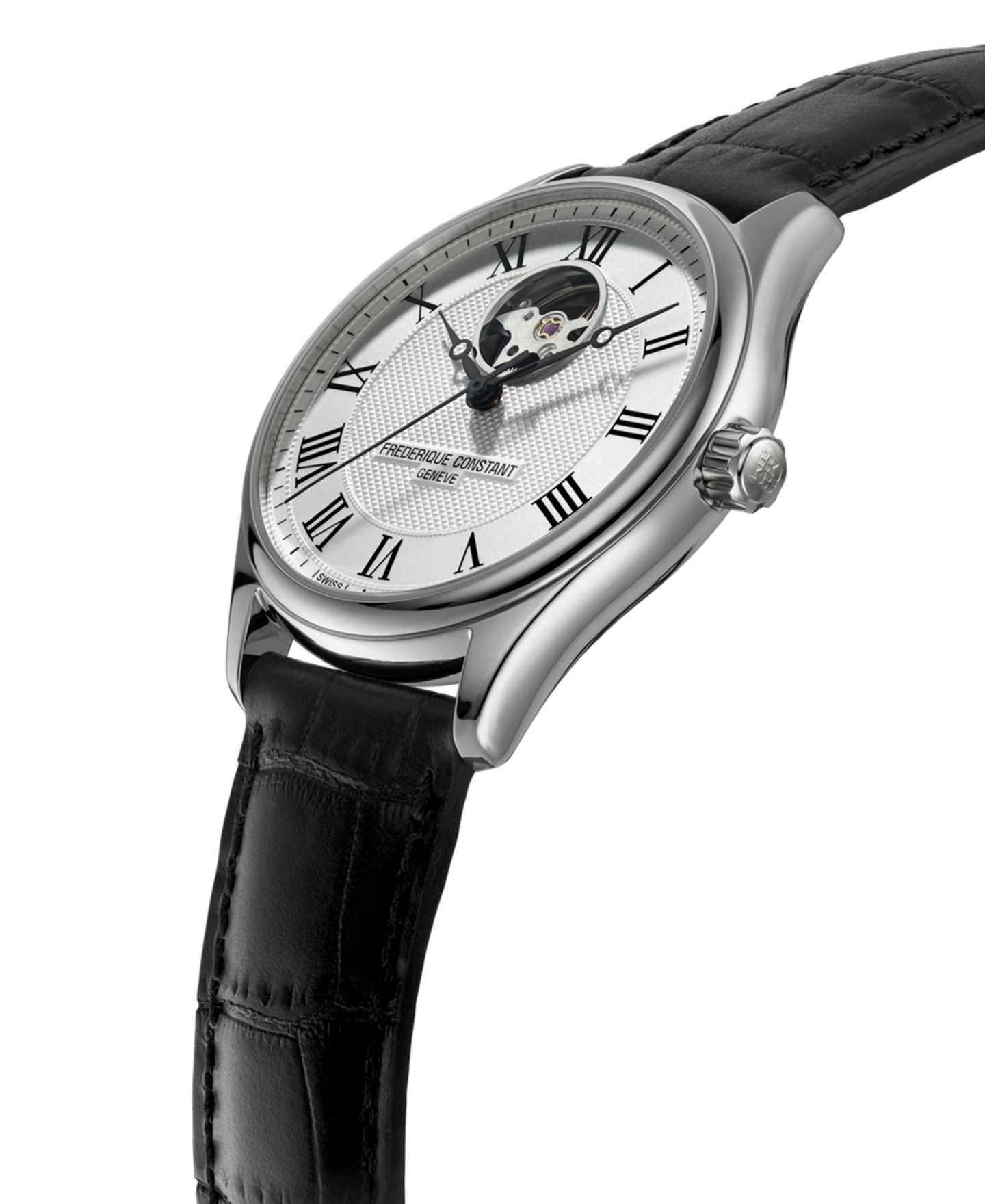 Мужские часы Frederique Constant Swiss Automatic Classics Heart Beat Black Leather Strap Watch 40mm — фото 3