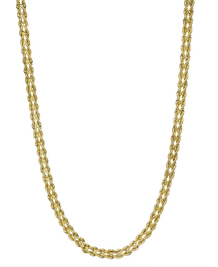 Macy's - 18" Double Twisted Heart Chain Collar Necklace in 14k Gold