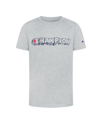 Boys’ Embroidered Script Cotton T-Shirt