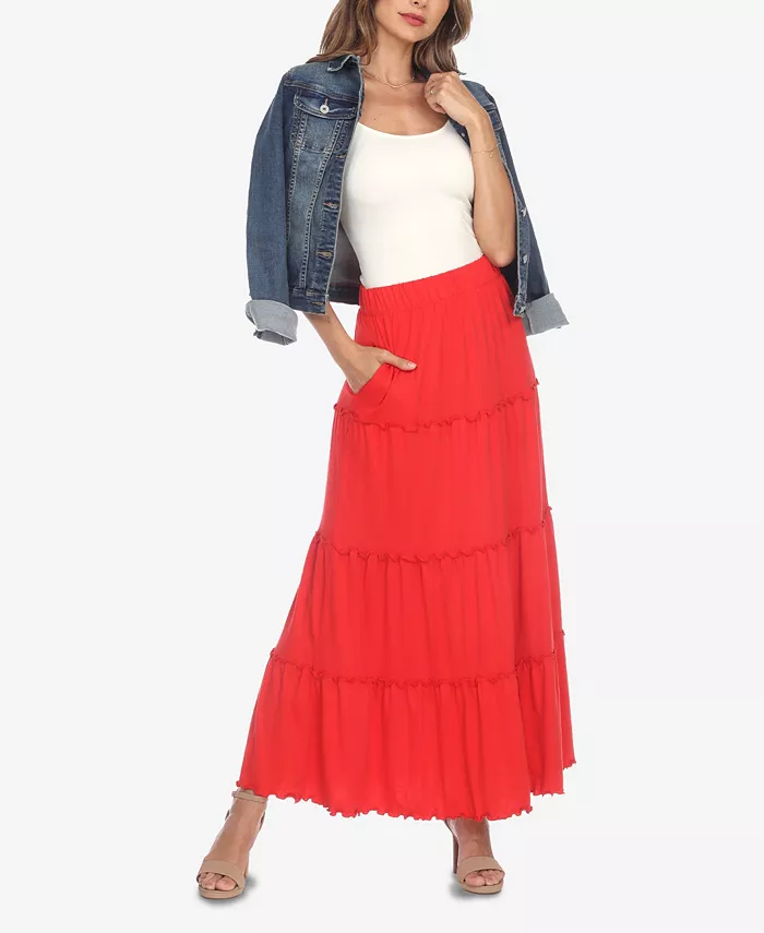 Women's Tiered Maxi Skirt - thumbnail 4