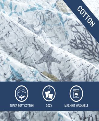 Beach Bliss Reversible 2 Piece Quilt Set, Twin