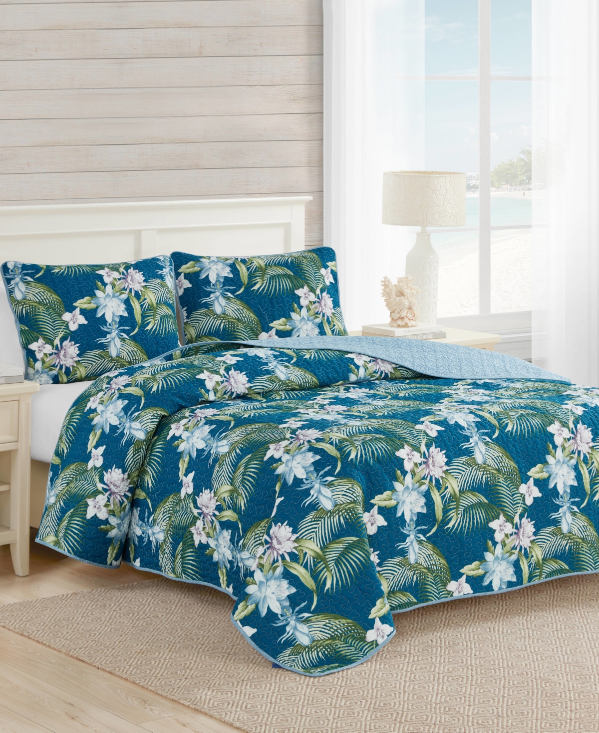 Tommy Bahama Home Southern Breeze Reversible 3 Piece Quilt Set