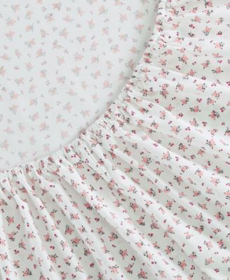 Printed Cotton Percale 3-Pc. Sheet Set, Twin