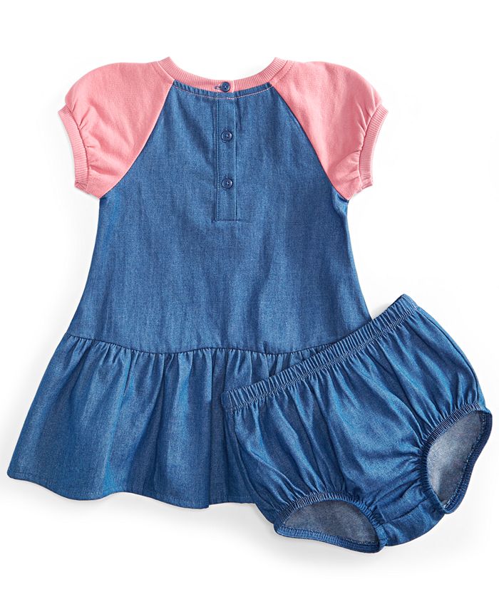 First Impressions Baby Girls Denim Dress, Created for Macy's Macy's