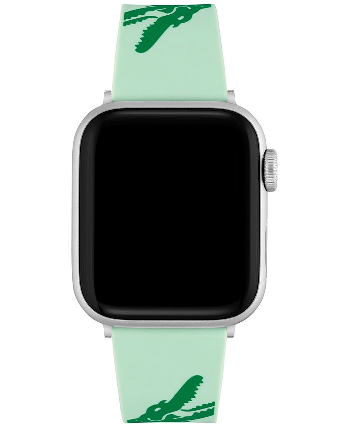 Lacoste - Crocodile Print Turquoise Silicone Strap for Apple Watch&reg; 38mm/40mm