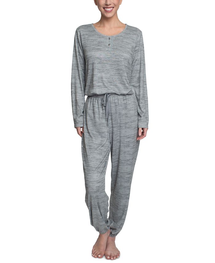 Hanes Plus Size Relaxed Butter-Knit Henley Pajama Set & Reviews - All ...
