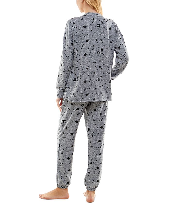 Roudelain Women's Butterknit Printed Pajamas Set - Macy's