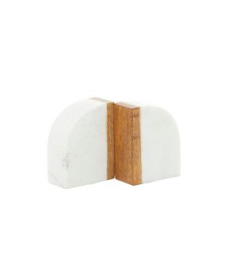 Marble Modern Bookends, Set of 2