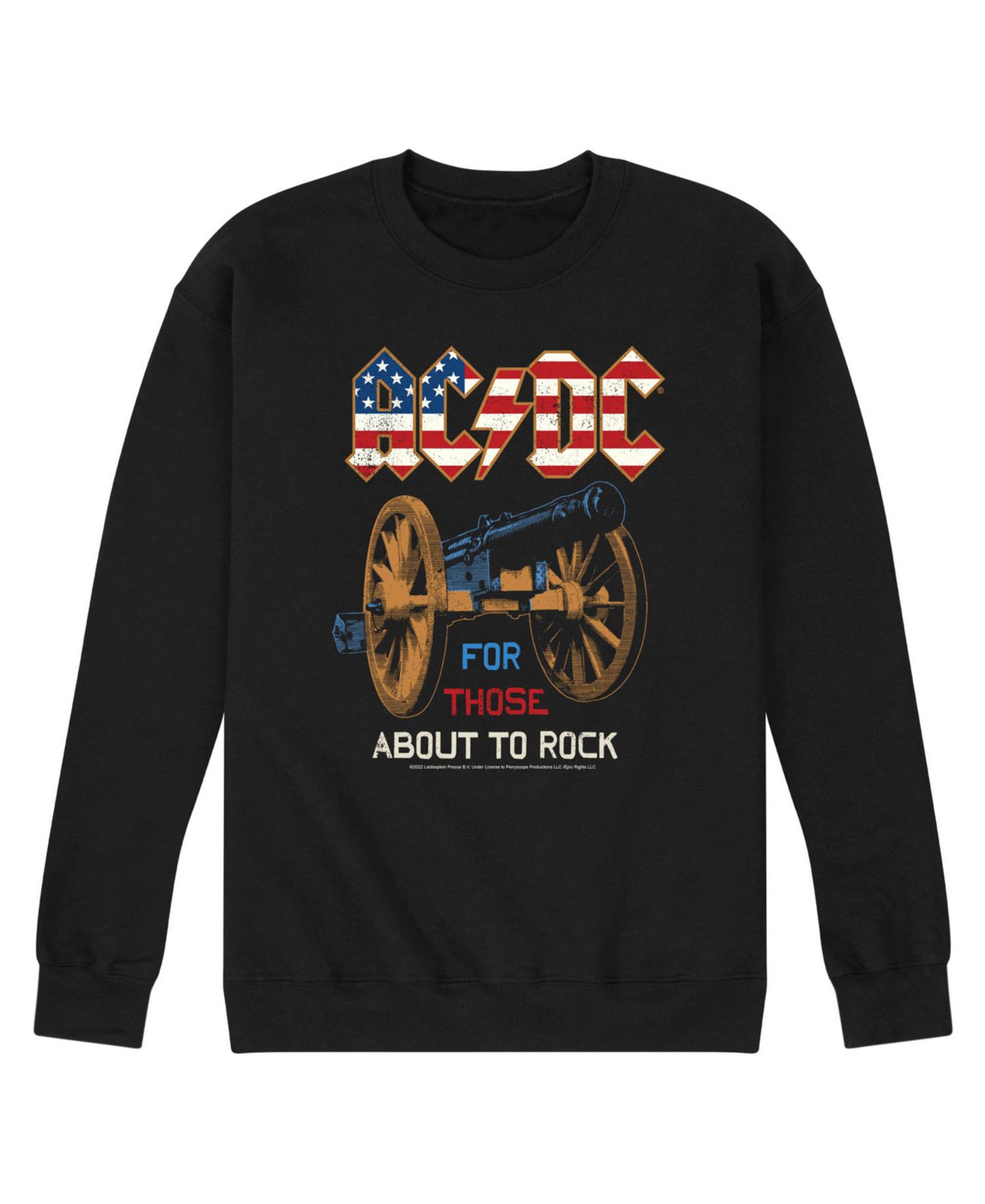Мужская футболка AIRWAVES Acdc About to Rock Fleece, цвет: Чёрный — фото 1