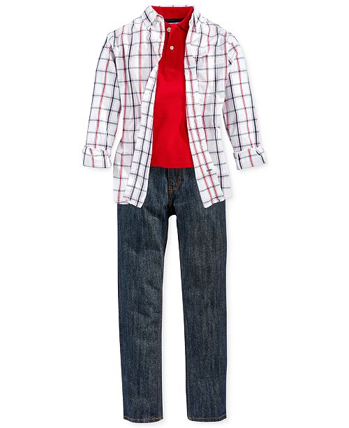 Tommy Hilfiger Polo Shirt Jeans Toddler Boys Little Boys
