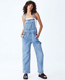 Women's Utility Denim Overall Long Jeans