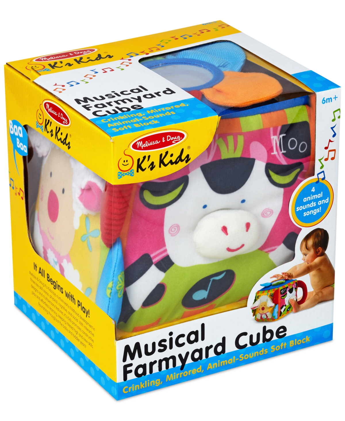Melissa & Doug Kids' Musical Farmyard Cube Toy In One Color