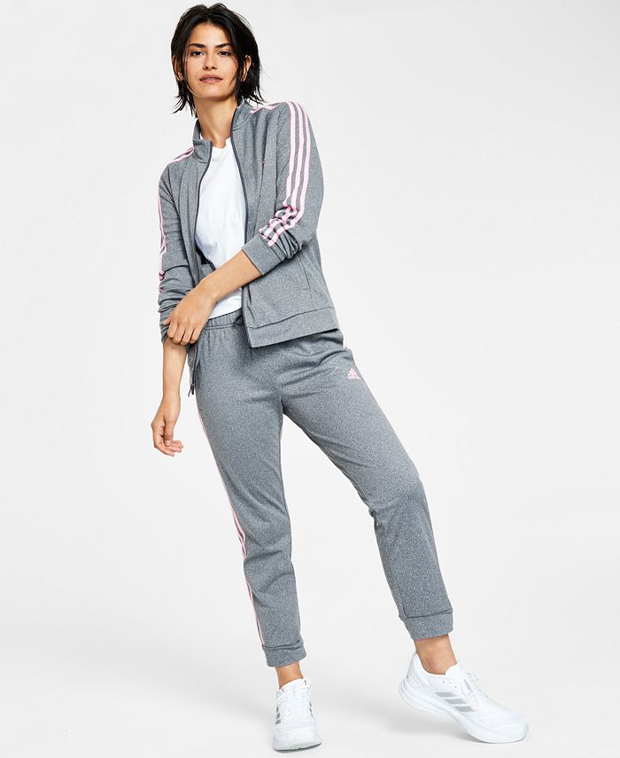 adidas Women's 3-Stripe Tricot Jacket & Track - Macy's