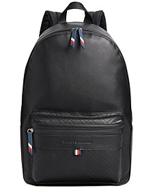 Men's Leo Logo Embossed Adjustable Strap Backpack