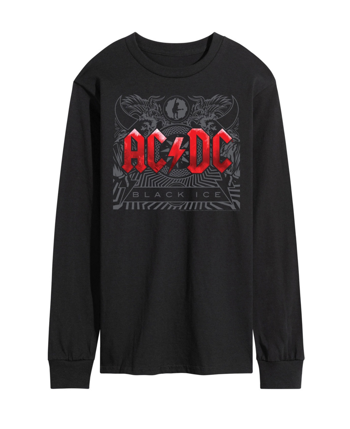 Men's Acdc Black Ice Long Sleeve T-shirt - Black