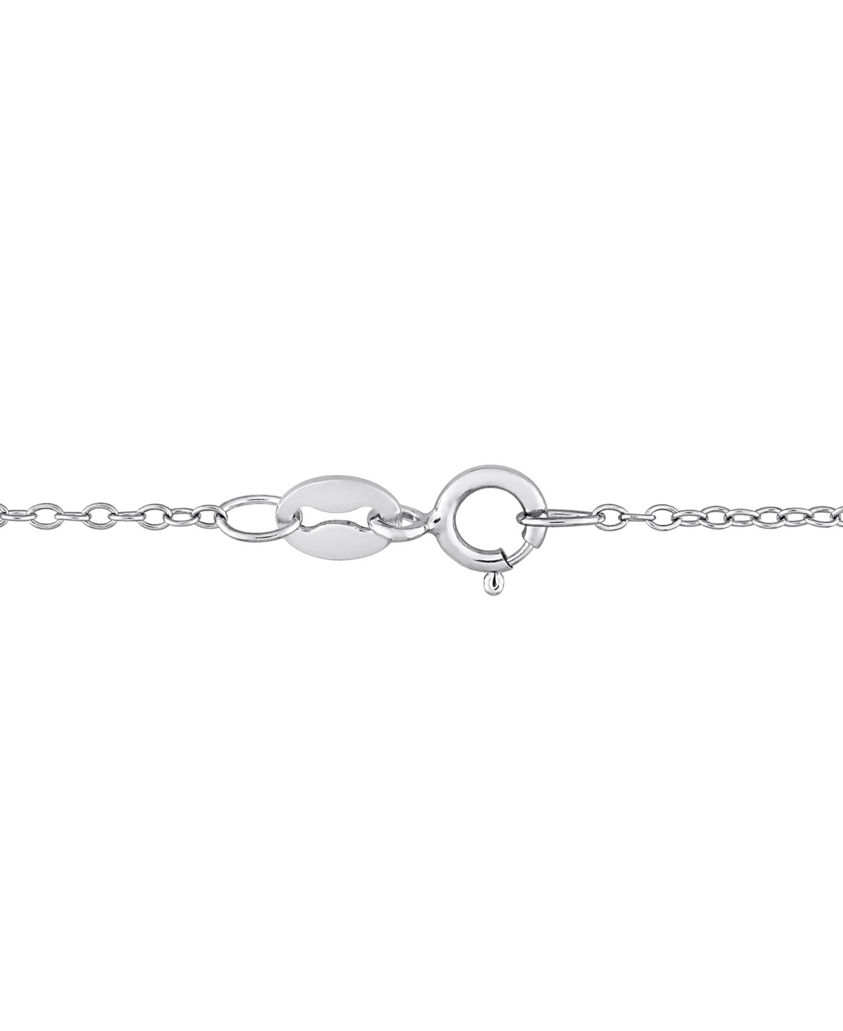 (3 7/8 ct. t.w.) Graduated Open Circle Necklace in Sterling Silver - Blue Topaz