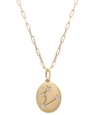 Wrapped Diamond Zodiac Constellation 18 Pendant Necklace 120 ct tw in 10k Yellow Gold Exclusively at Macys - Pisces 525$