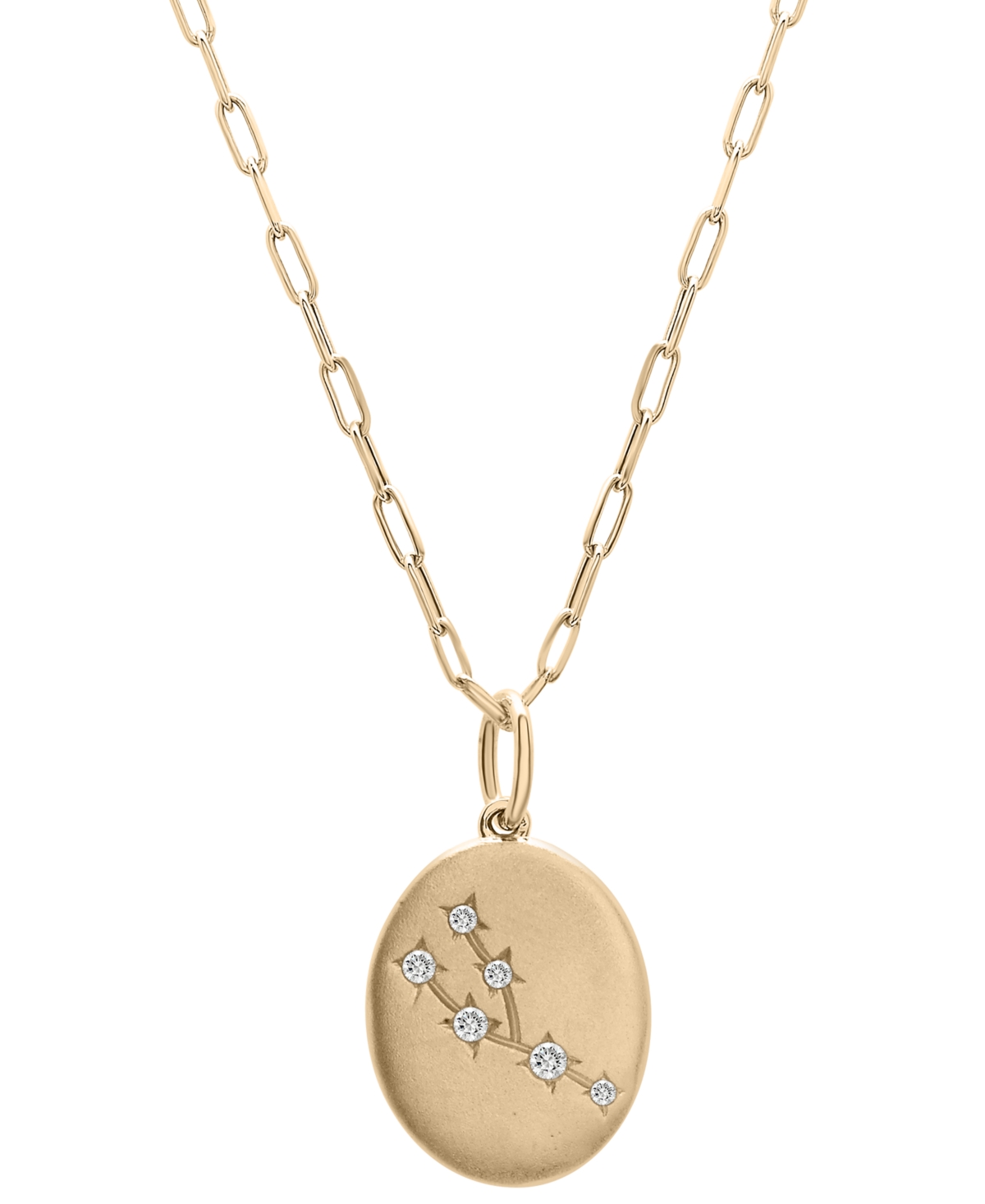 Diamond Taurus Constellation 18" Pendant Necklace (1/20 ct. tw) in 10k Yellow Gold, Created for Macy's - Yellow Gold