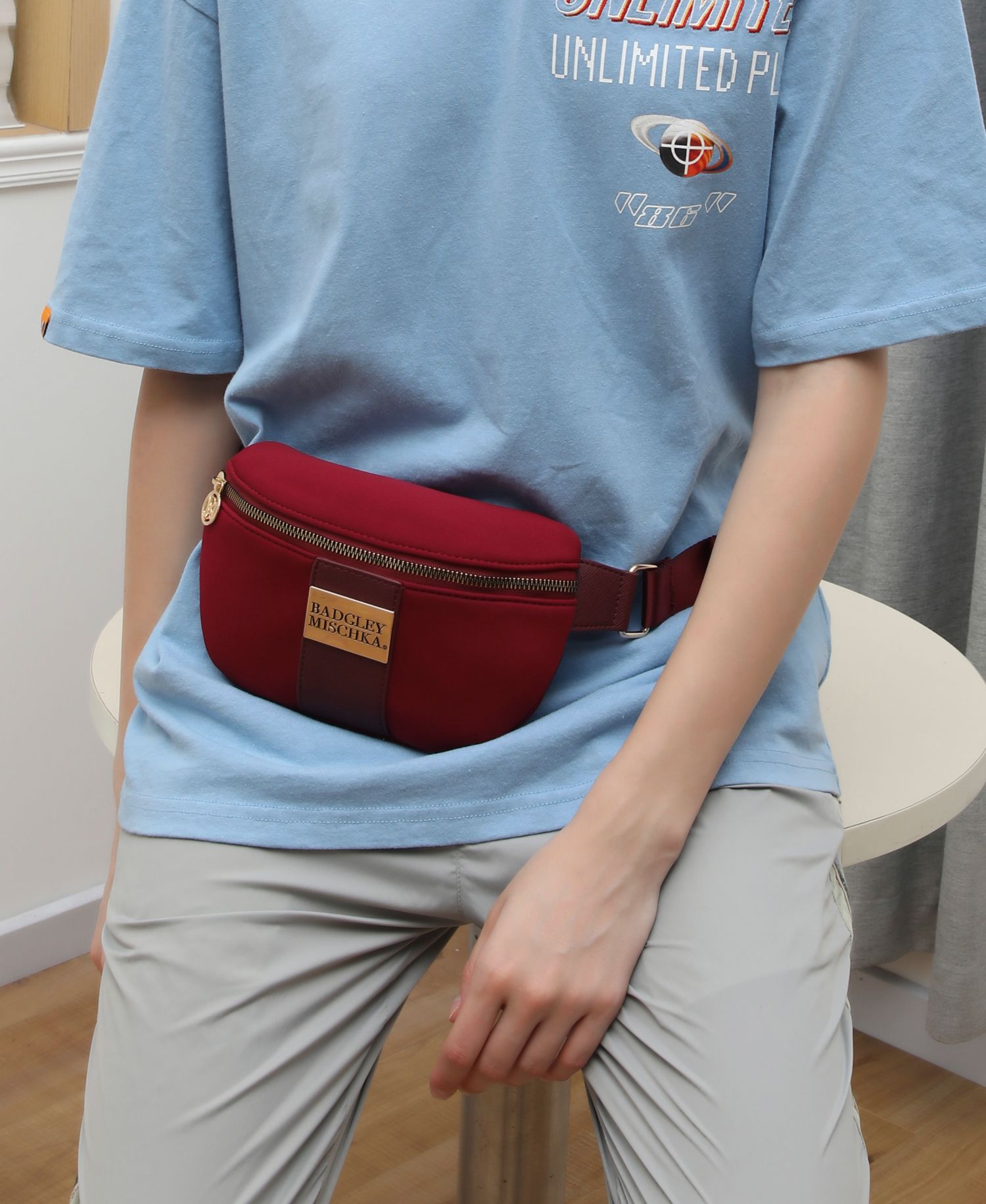 Sage Women's Scuba Belt Bag Fanny Pack
