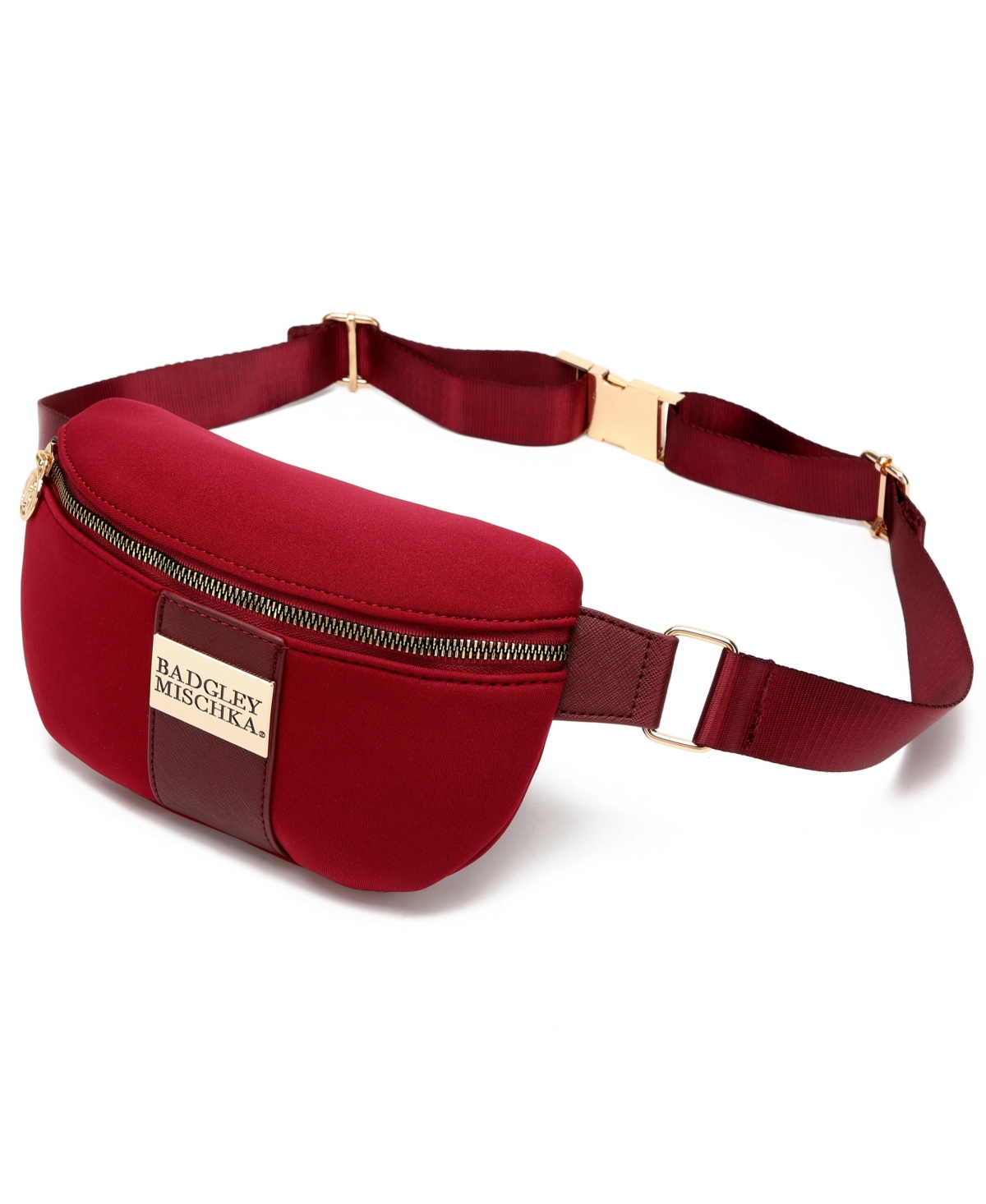 Sage Women's Scuba Belt Bag Fanny Pack - Burgundy