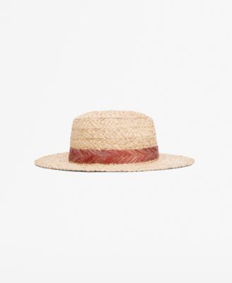 MANGO stylish straw fedora hat Mango Braided Straw Fedora - Beige | Editorialist main image 2