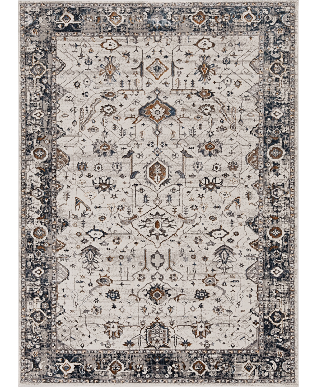 Kas Inspire 7500 9'10in x 13'2in Area Rug - Ivory, Gray