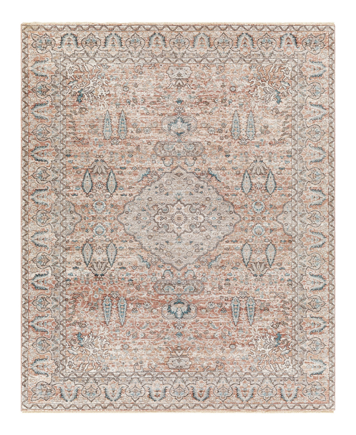 Surya Carlisle Csi-2305 8'10in x 12'6in Area Rug - Rose, Brown