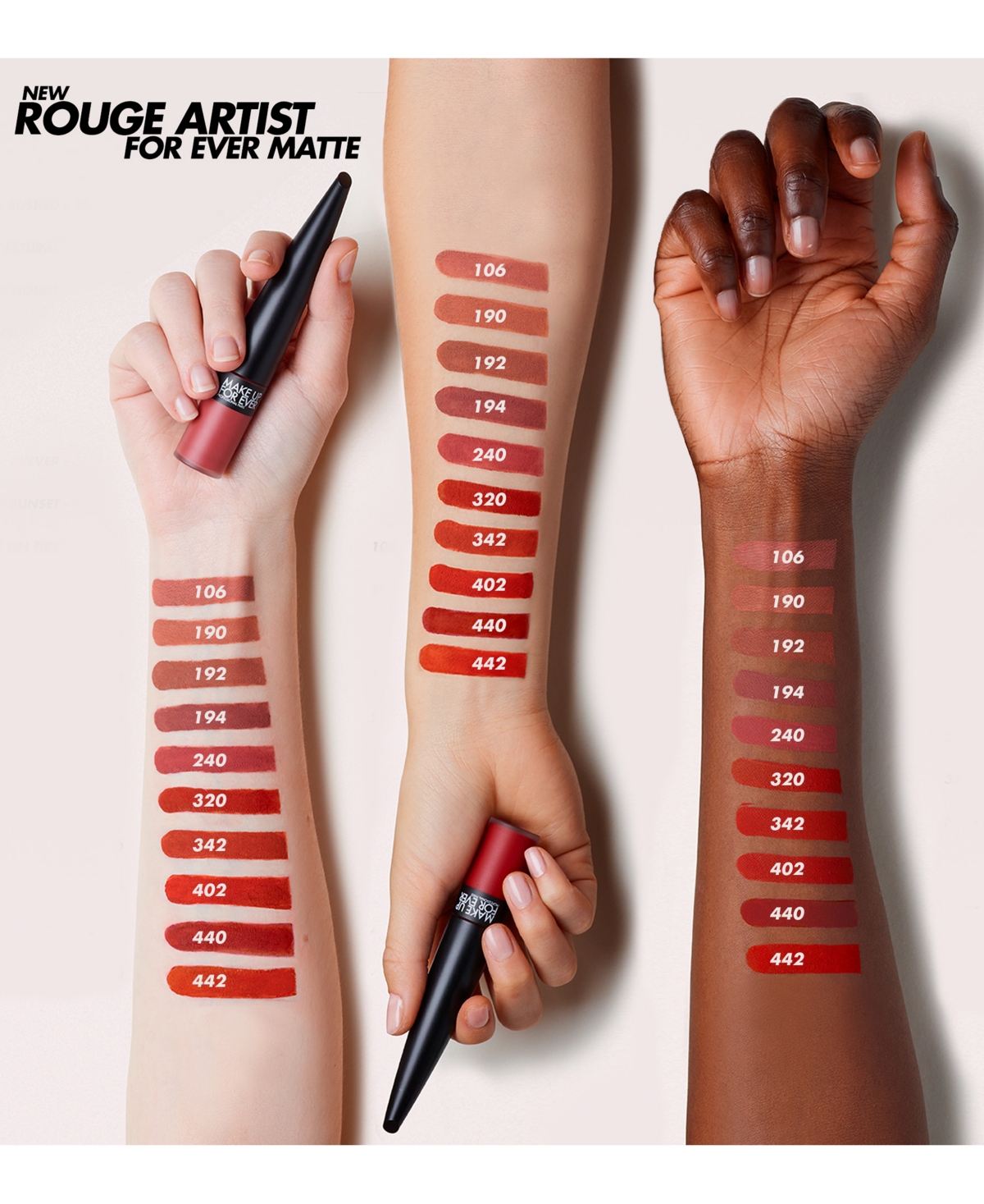 Make Up For Ever Rouge Artist For Ever Matte 24hr Power Last Liquid Lipstick In 192 Toffee At All Hours